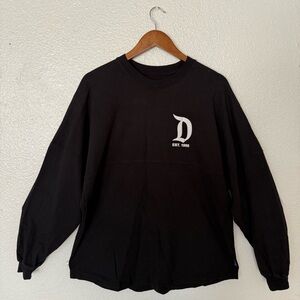 Disney Black Spirit Jersey mens size M Long Slevee